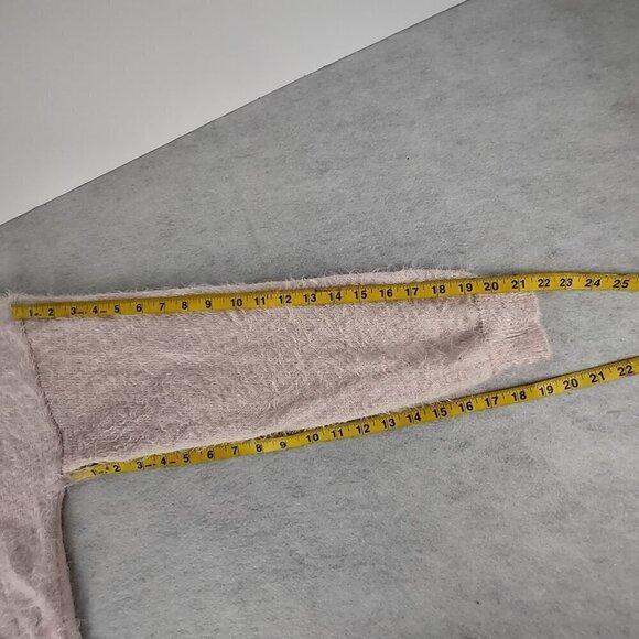 Holiday Time Pink, Shaggy, Reindeer Themed, Holiday Sweater Size L (12-14) - Picture 9 of 12